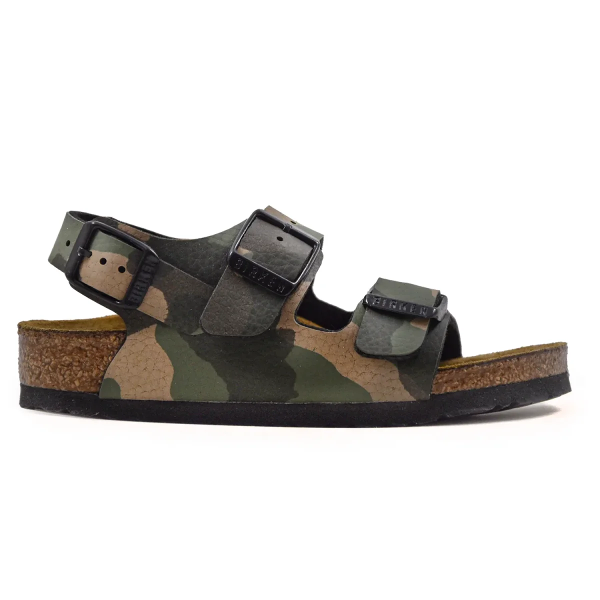 Birkenstock Bambino Sandali Milano Camouflage Con Cinturino Nel Tallone