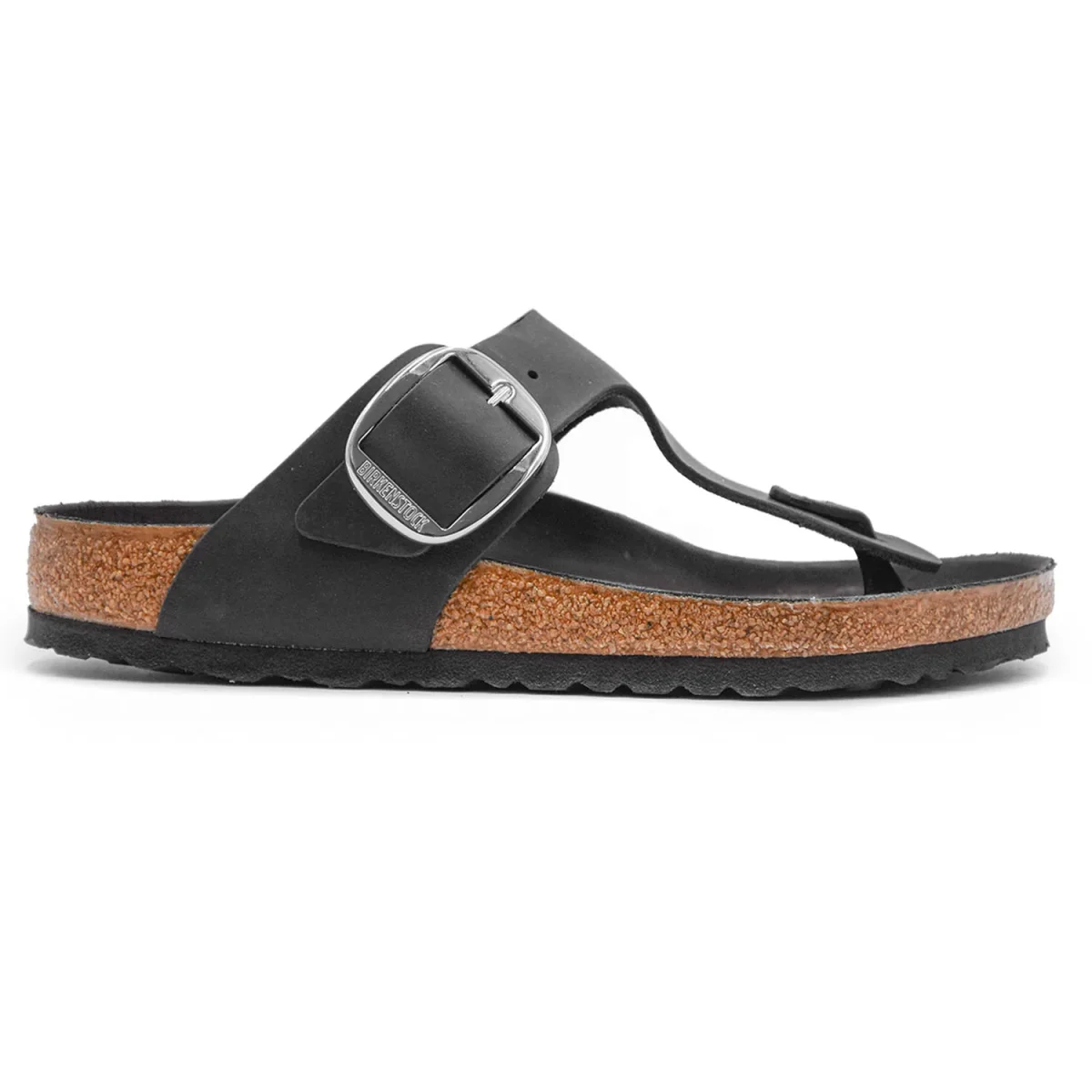 Gizeh Birkenstock Sandali Donna Nero Infradito Plantare In Pelle