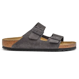 Birkenstock Sandali Uomo Grigio Arizona BS In Camoscio Flessibile