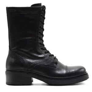 Anfibi Vagabond Karlie Donna Nero In Pelle Ispirazione Vintage