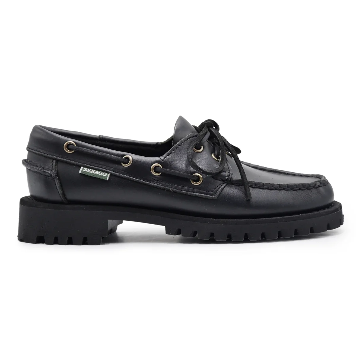 Allacciata Sebago Campsides Ranger Waxy Donna Nero In Pelle - immagine 2