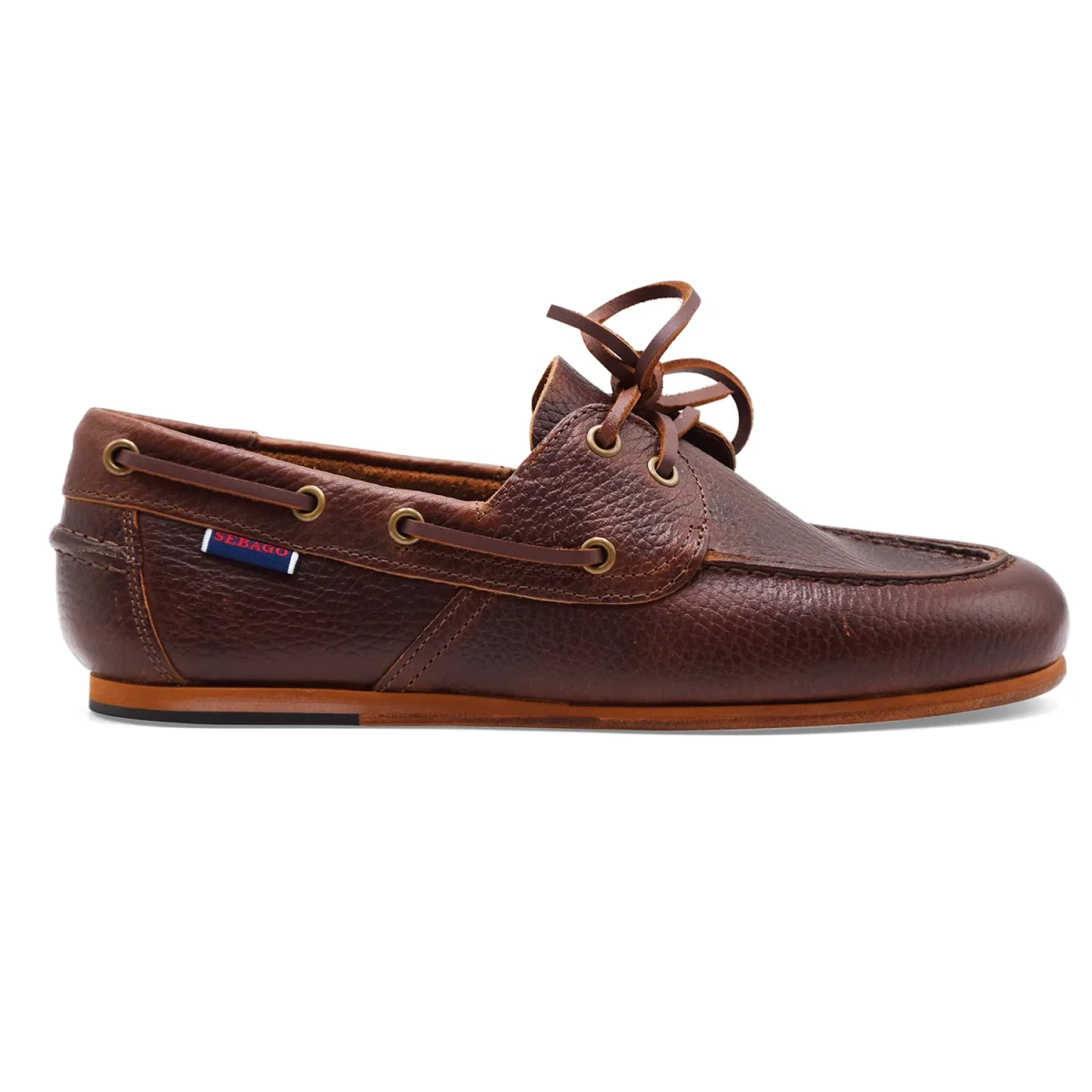Allacciata Sebago Donna Ispirazione Nautica Owen Tumbled Marrone - immagine 2