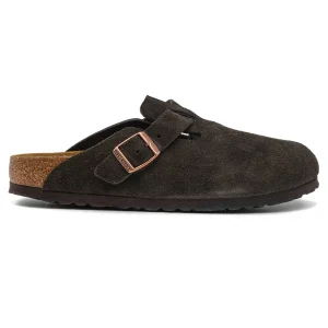 Birkenstock Sabot Boston Donna Marrone Con Plantare Soft Footbed