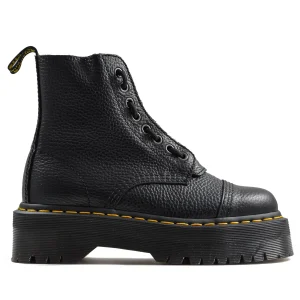 Dr. Martens Sinclair Anfibio Donna Nero Con Zip Frontale Removibile