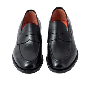 Mocassino in pelle nero SANTONI
