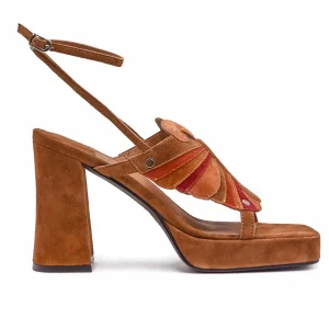 Sandali Jeffrey Campbell Marrone Retro-Chic Con Ricca Vamp Donna