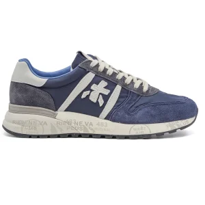 Premiata Lander 7204 Blu Sneakers Uomo Dal Look Inconfondibile