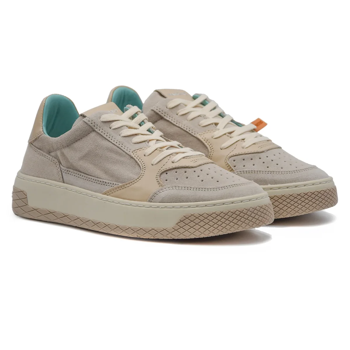 Sneakers Panchic Linea Basket P02 Uomo Grigio Con Logo Posteriore - immagine 3