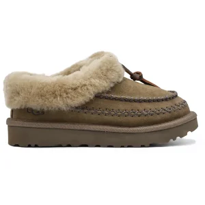 Sabot Ugg Fango Tasman Alpine Con Laccio In Pelle Fisso Donna