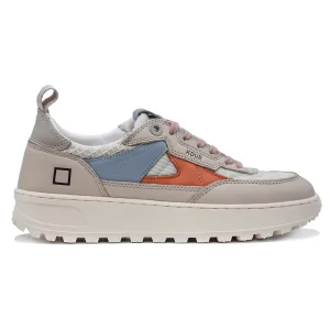 Sneakers D.A.T.E. Donna K2 Hybrid Crema Tomaia Dal Mix Materico