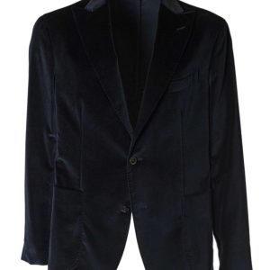 Giacca velluto blu liscio by BOGLIOLI